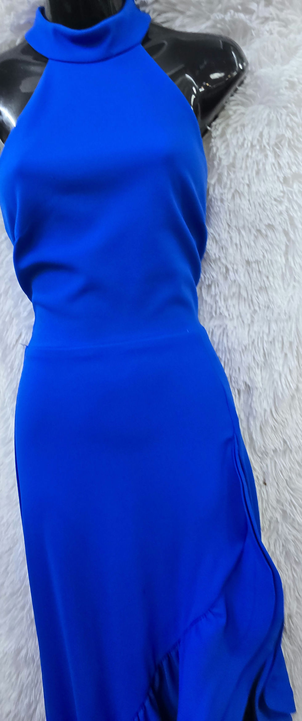 Thumbnail: Cobalt blue long formal dress size 4