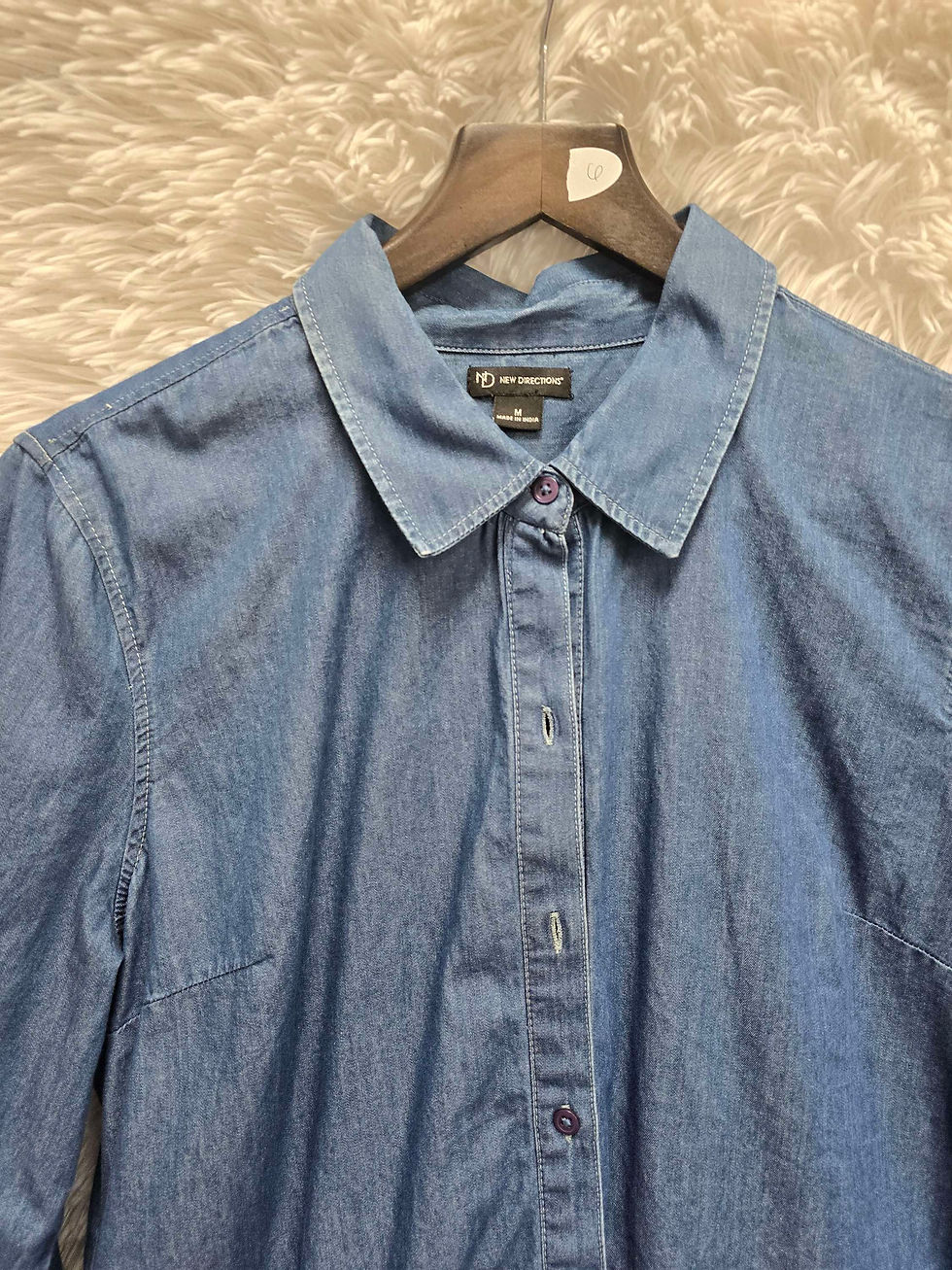 Thumbnail: New direction denim long sleeve shirt M