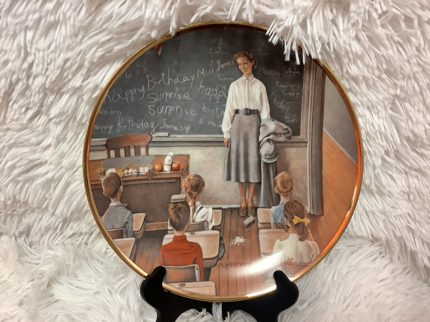 Norman Rockwell “the school teacher” plate