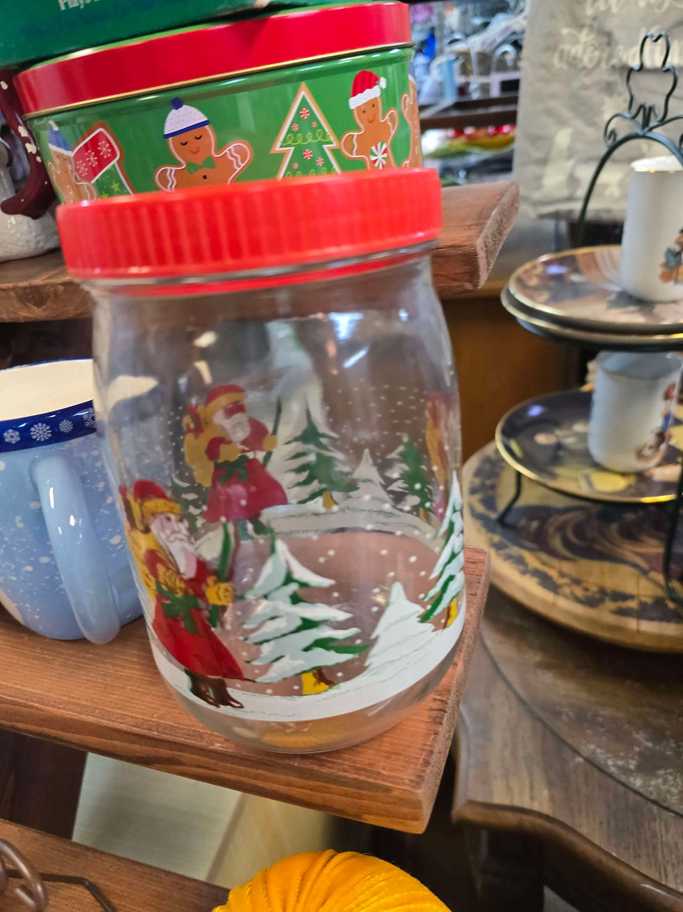 Thumbnail: Father Christmas glass candy jar