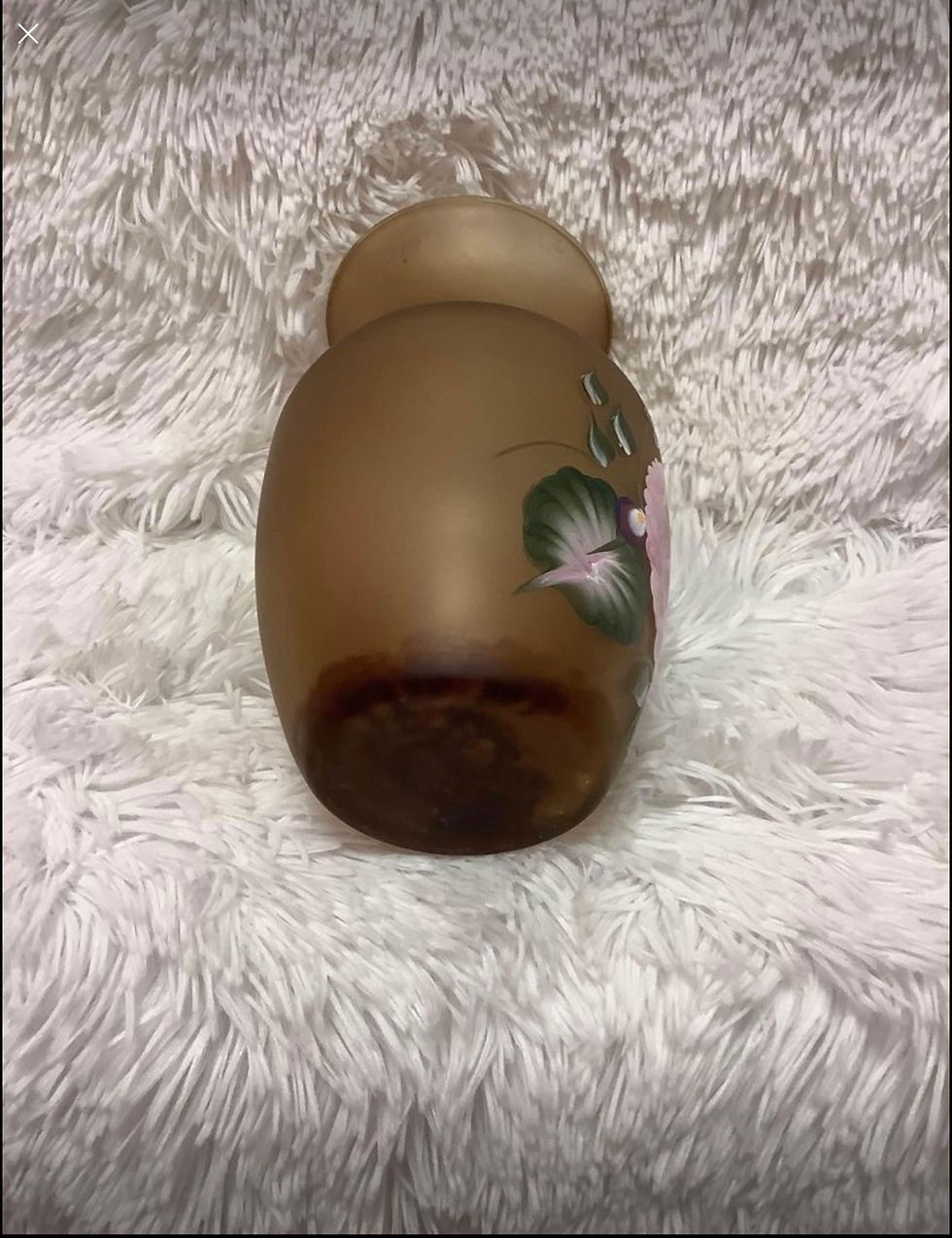 Thumbnail: Floral Hummingbird Vase 8 inch tall