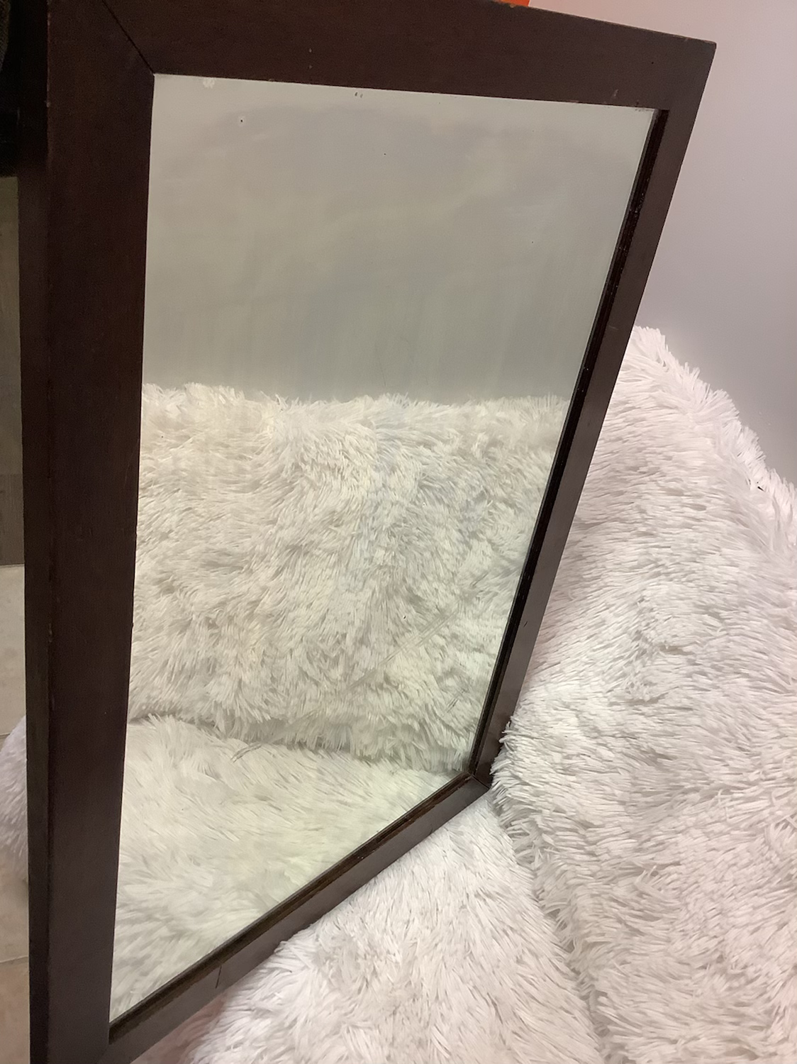 Antique Pittsburg plate glass co. 1928 original mirror wooden frame