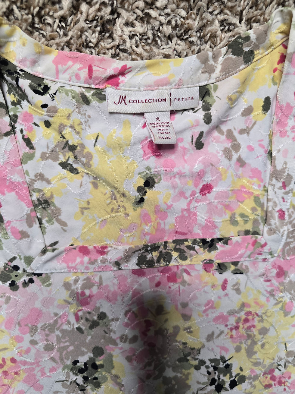 JM Collection Petite XL Floral Top