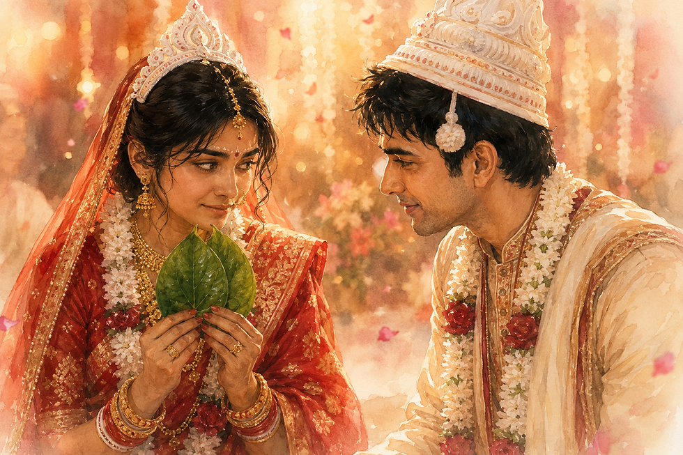 Isha imagines her wedding to Neerav as a traditional Bengali bride in Apulki Chapter 22.
