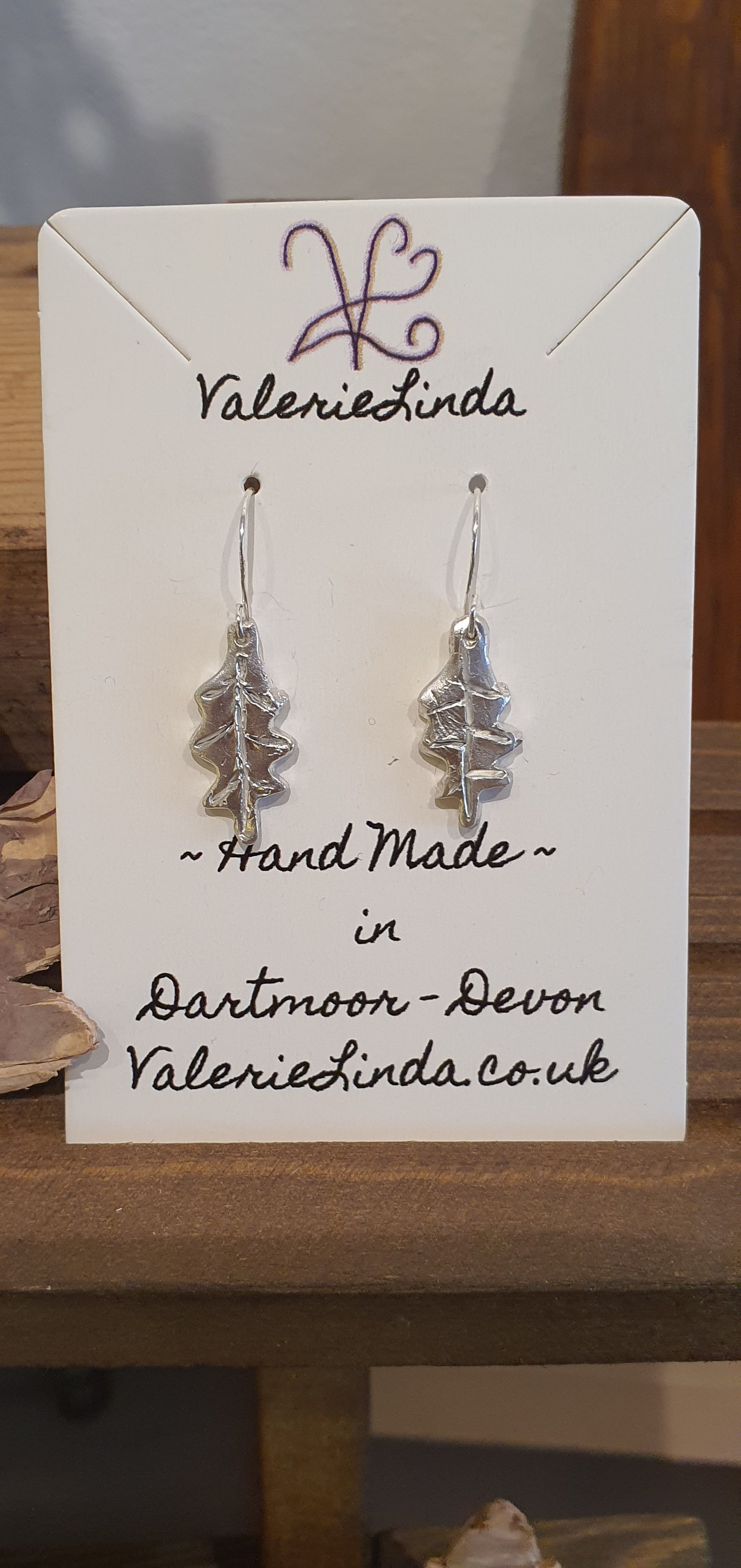 Silver Oak Leaf Earrings