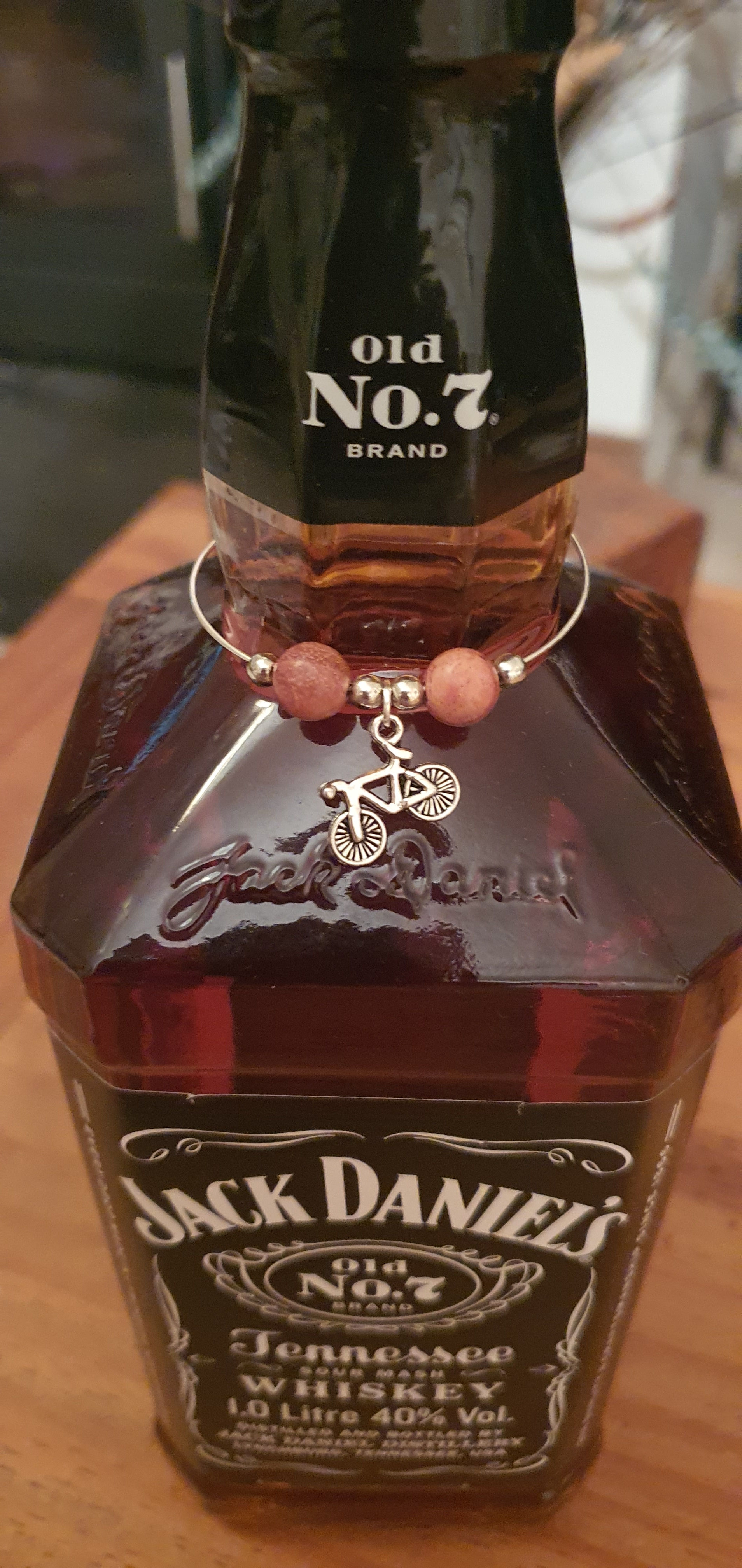 🚵🏻‍♂️ Cyclists Bicycle :  Whisky Champagne Bottle Charm - Any Large Decanter