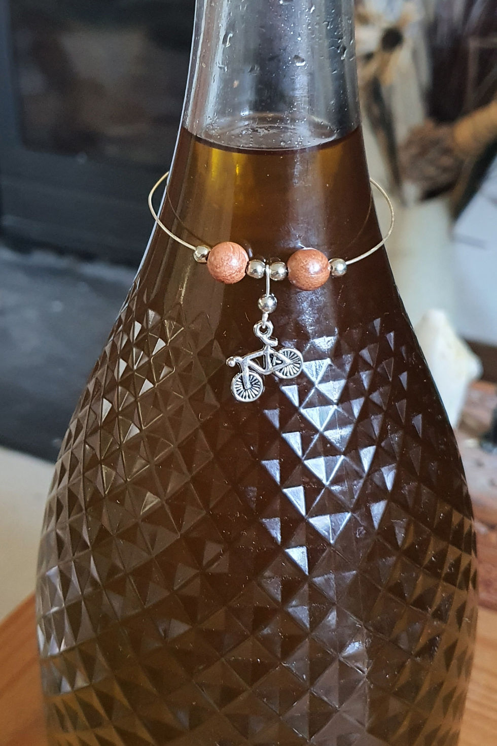 Thumbnail: 🚵🏻‍♂️ Cyclists Bicycle :  Whisky Champagne Bottle Charm - Any Large Decanter