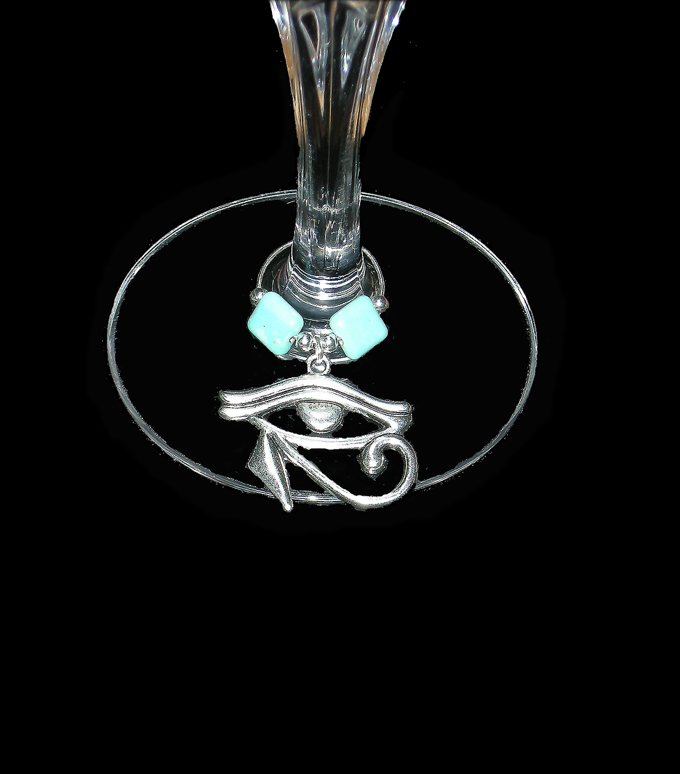 Thumbnail: EYE OF HORUS & Turquoise Wine Charm