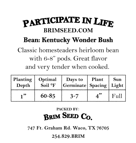 Thumbnail: Bean-Kentucky Wonder Bush