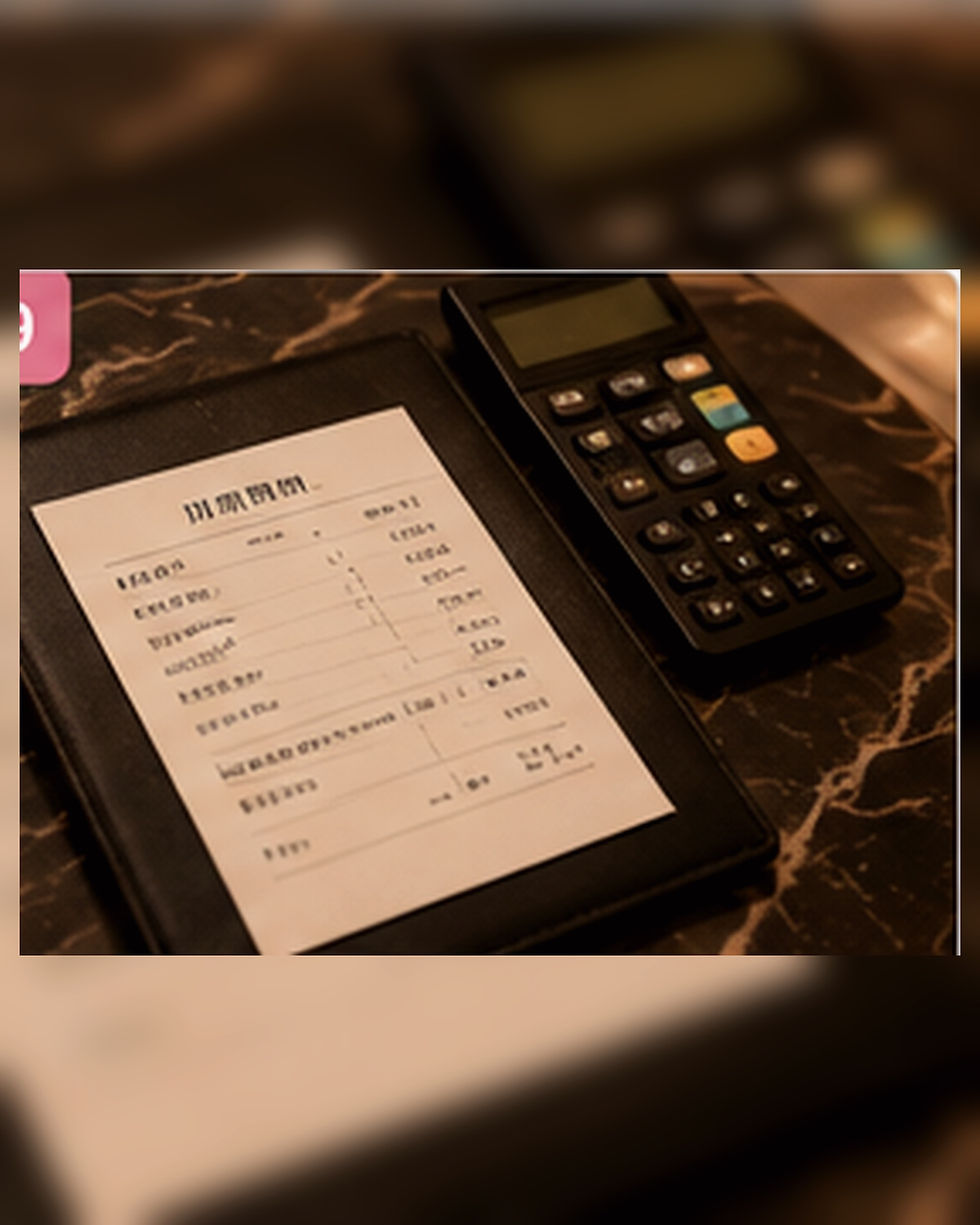 台北酒店結帳前確認價格與帳單情境