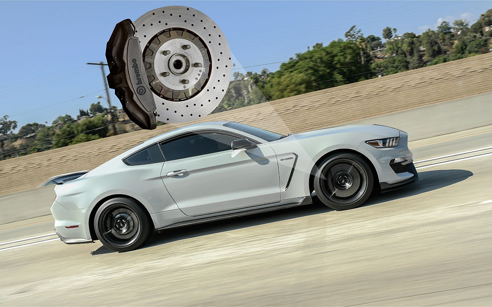 Thumbnail: GT350 Brembo brake caliper decals in dark gray