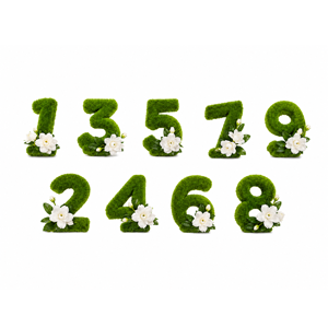 Moss Table Numbers — Florals