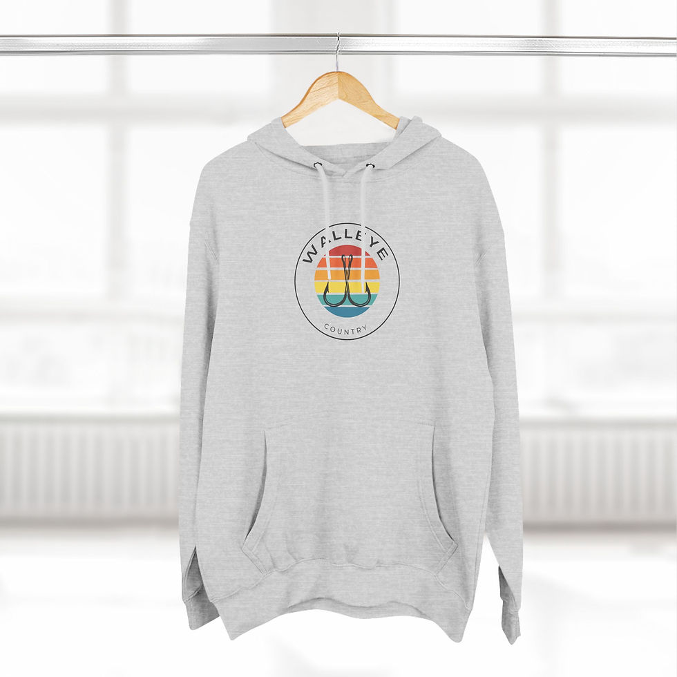 Thumbnail: Fleece Hoodie Walleye Country Cross Hooks Logo