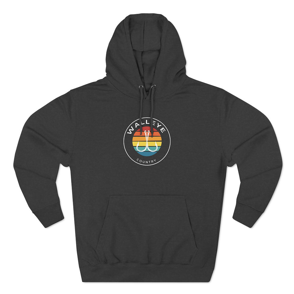 Thumbnail: Fleece Hoodie Walleye Country Cross Hooks Logo