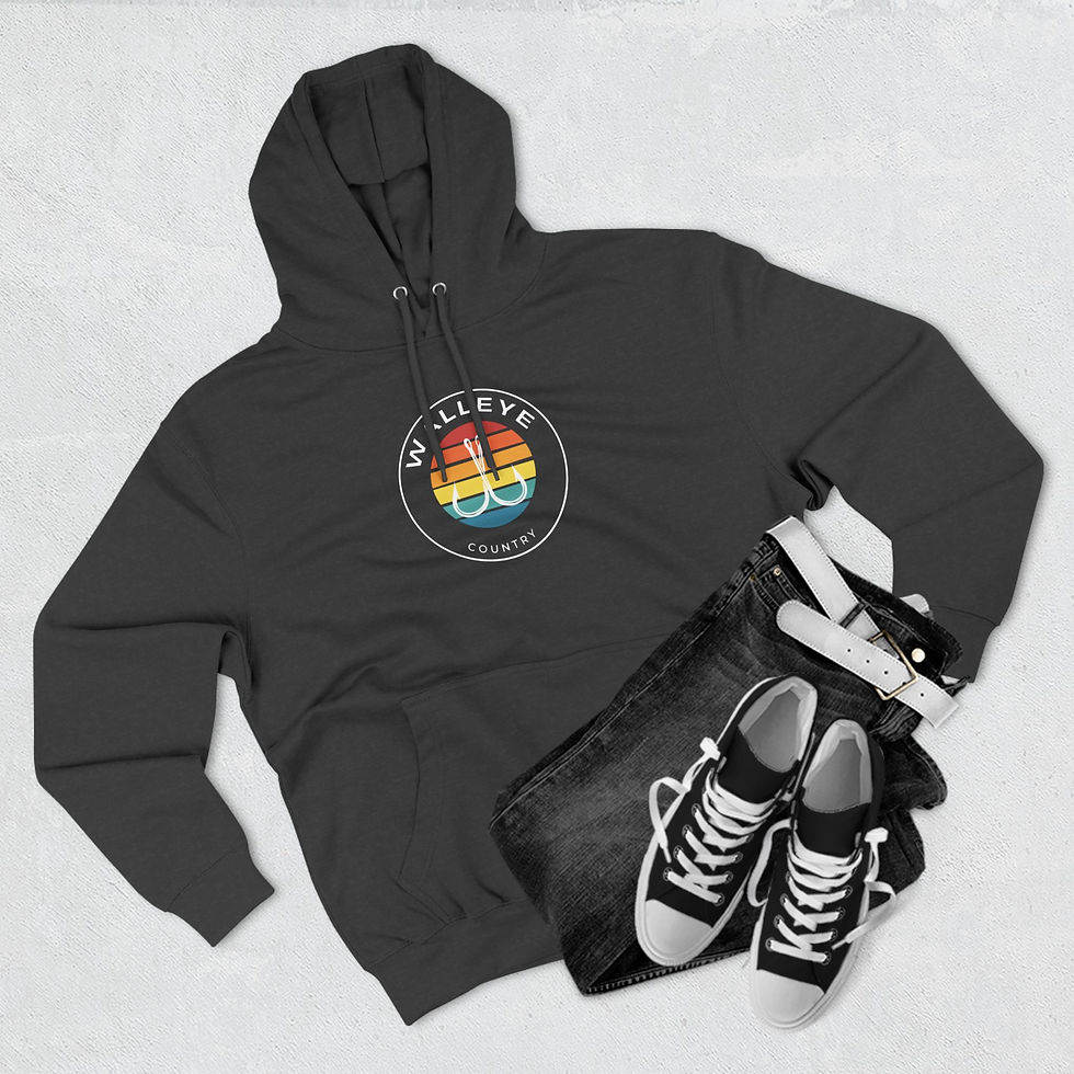 Thumbnail: Fleece Hoodie Walleye Country Cross Hooks Logo