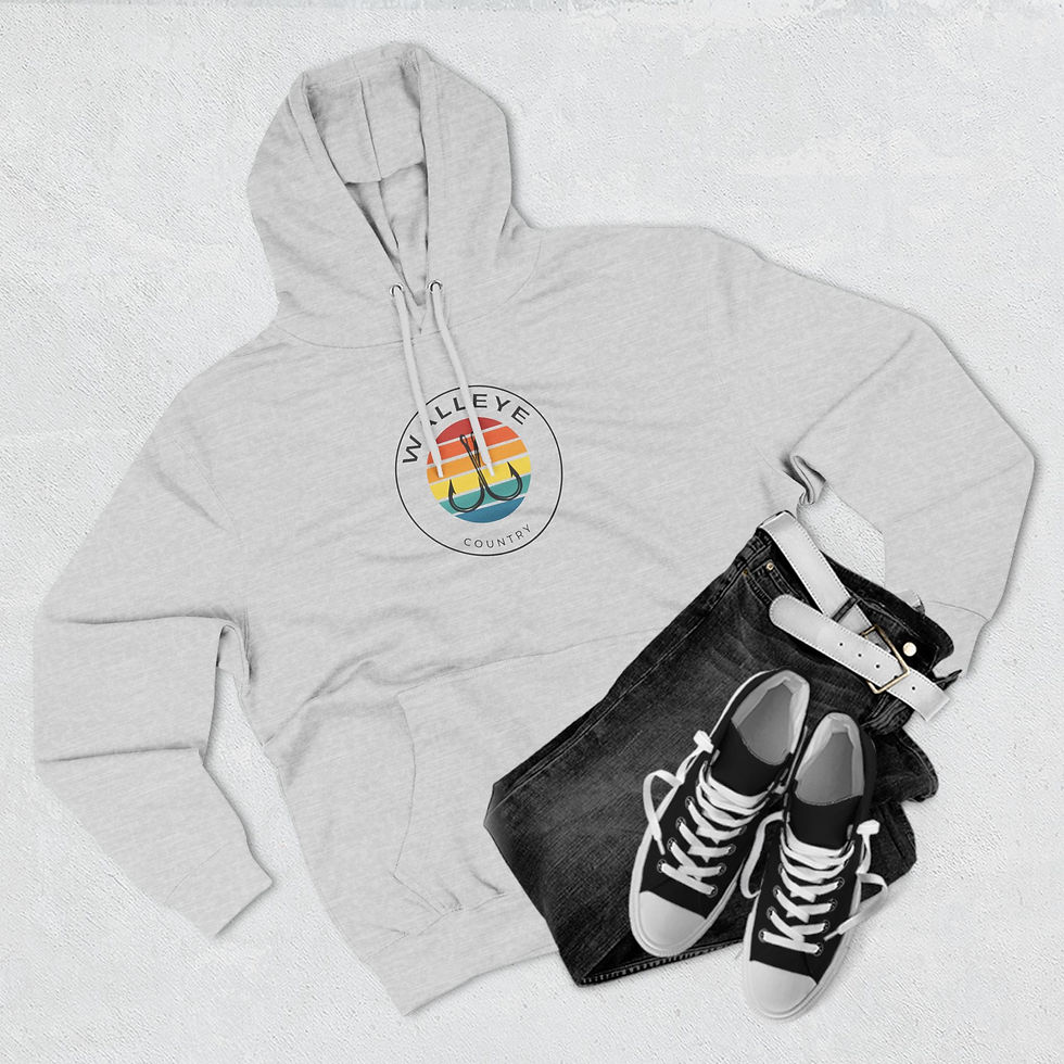 Thumbnail: Fleece Hoodie Walleye Country Cross Hooks Logo