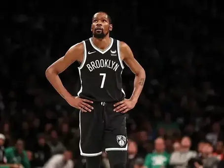 Kevin Durant playing with the Brooklyn Nets.