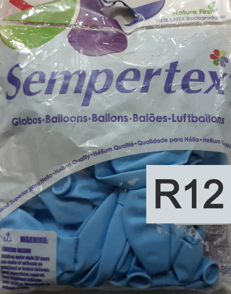 GLOBO PASTEL MATE AZUL R12