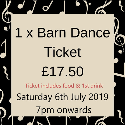 1 X Ticket For Charity Barn Dance