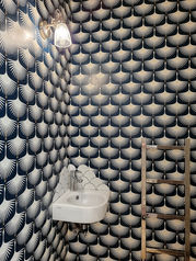 Bathroom finished in the factory