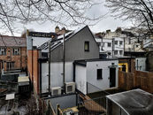 Rear elevation of multi-storey student accommodation development