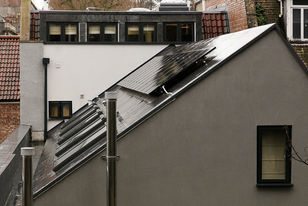 Finished facade of a modular house - manufactured off site