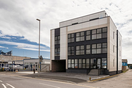 Finished facade of a modular house - manufactured off site