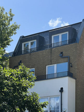 Finished facade of a modular house - manufactured off site