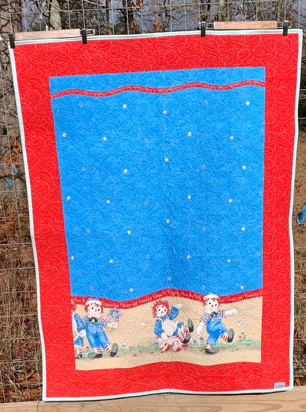 Raggedy Ann and Andy Toddler/Crib Quilt