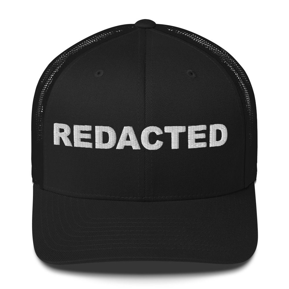 REDACTED TRUCKER HAT