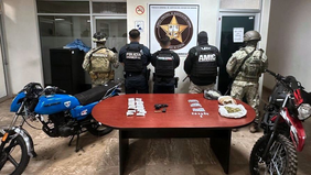 Aseguran armamento, droga y motocicletas en cateo coordinado en Ciudad Obregón