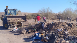 Realizan Ayuntamiento de Empalme y Semar jornada de limpieza en desembocadura del Río Mátape