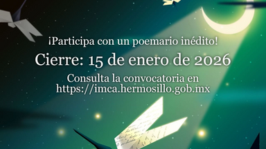 Convoca IMCA al XXIV Premio Nacional de Poesía Alonso Vidal