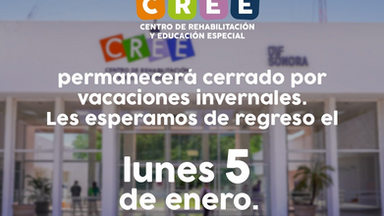 Servicios del CREE permanecerán cerrados por periodo vacacional de diciembre