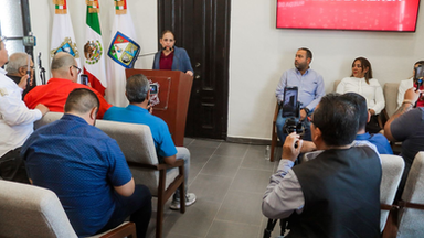 Informa Ayuntamiento de Guaymas sobre limpieza de camellones en bulevares y calles principales