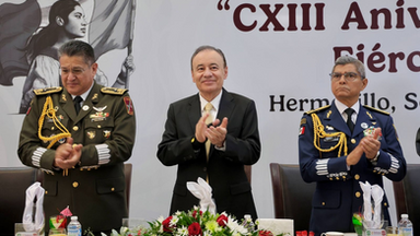 Reconoce Gobernador Durazo lealtad y compromiso del Ejército México al encabezar 113 Aniversario