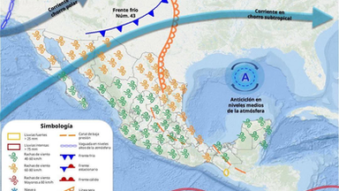 Corriente en chorro subtropical originará rachas de viento de 40 a 60 km/h en Sonora