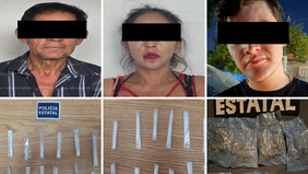 Detiene PESP a cuatro personas por posesión de narcótico y violencia familiar en Hermosillo