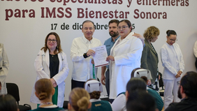 Con respaldo del Gobierno de México, Sonora suma 125 médicas, médicos especialistas y enfermeras a sistema IMSS Bienestar