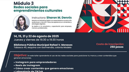 Impulsa IMCA, FormArte IV, capacitación para emprendedores artísticos y culturales