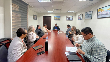 Alcalde Luis Fuentes busca mejoras para transporte en Empalme; se reúne con titular del Imtes