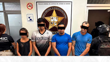 Operativo conjunto AMIC y Guardia Nacional culmina con la detención de cuatro personas en posesión de droga en Cajeme