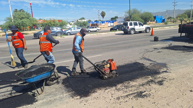 Seguirán jornadas intensas de bacheo en vialidades de Hermosillo