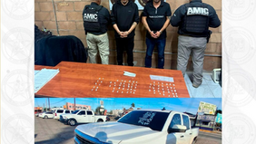 Operativo coordinado en San Luis Río Colorado culmina con dos detenidos, vehículo y narcótico asegurados