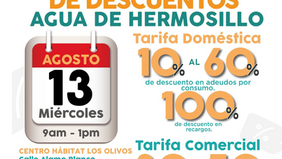 Realizará Agua de Hermosillo Tres Jornadas de Descuentos este miércoles 13