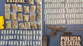 Incauta Policía Estatal arma de fuego y narcótico en Cajeme