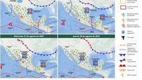 Gobierno de Sonora informa pronóstico de lluvias de moderadas a intensas durante la semana