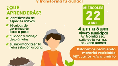 Convocan a Taller gratuito “Una Semilla X Hermosillo” para transformar la ciudad