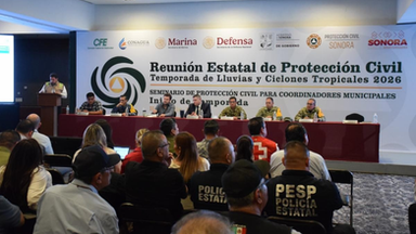 Realiza Protección Civil Sonora la presentación de acciones por la Temporada de Lluvias y Huracanes 2026