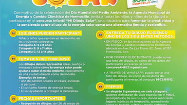 Lanza Gobierno de Hermosillo concurso infantil “Mi Dibujo Solar”